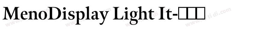 MenoDisplay Light It字体转换